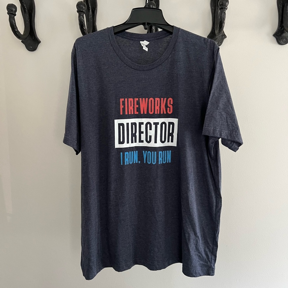 Fireworks Director Navy 2XL Mens Funny T-Shirt NWT